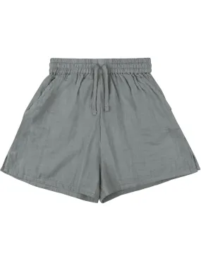 Kurze Damen Musselin Hose „Serres“ Hellgrau